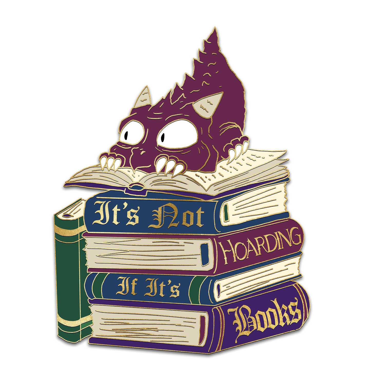 Little Hoarder Derpy Dragon Pin