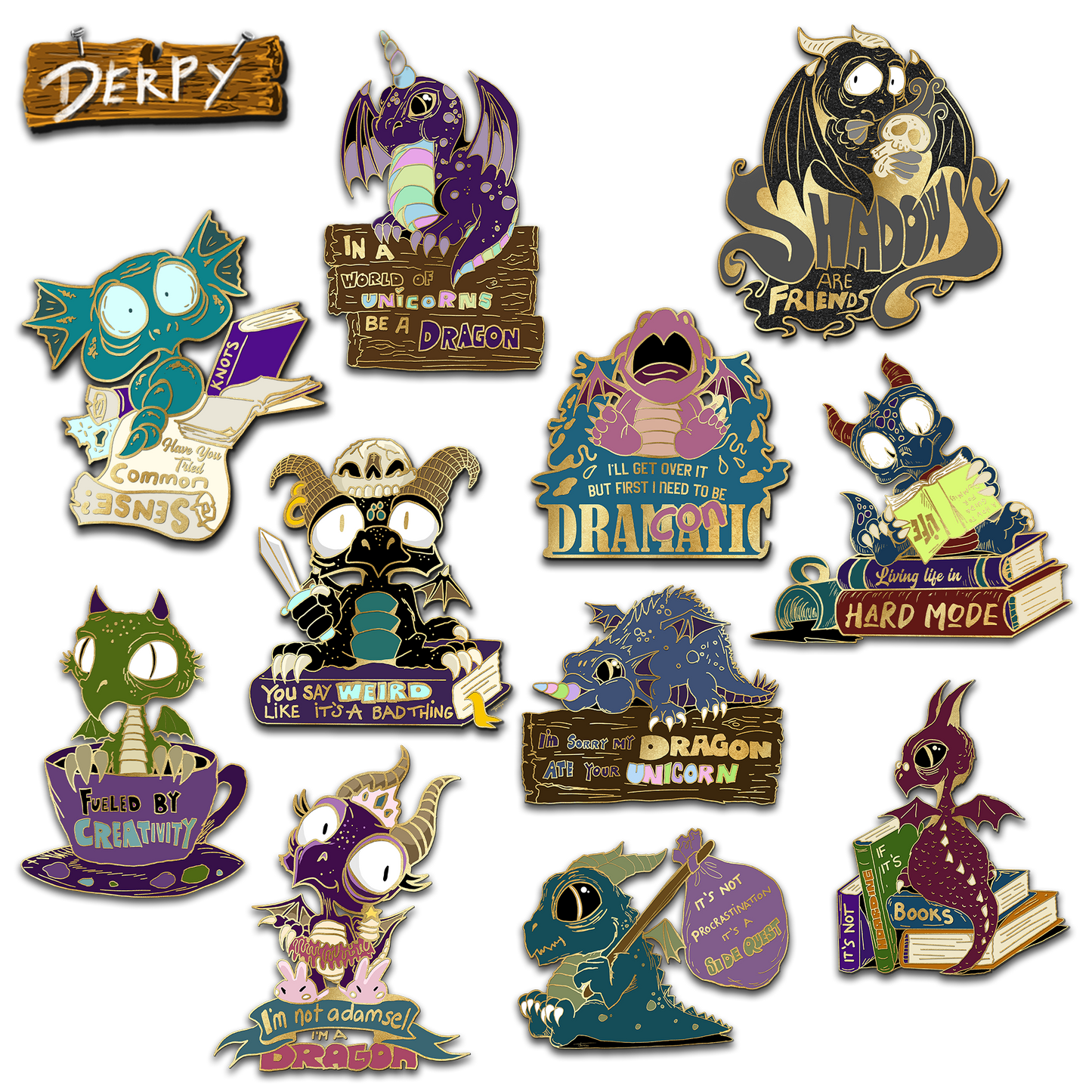 Derpy Dragon stickers
