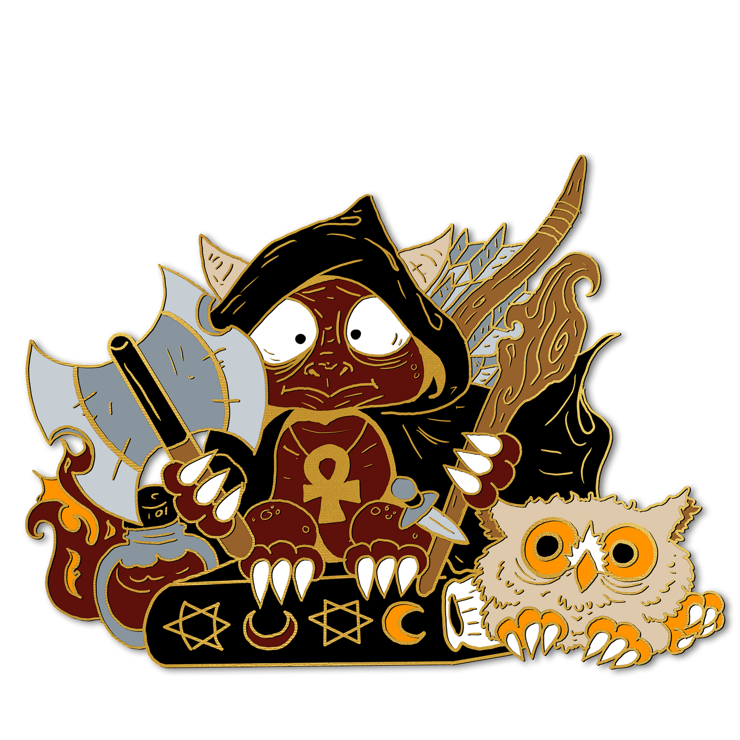 "Jack of all Classes" Derpy Dragon Pin
