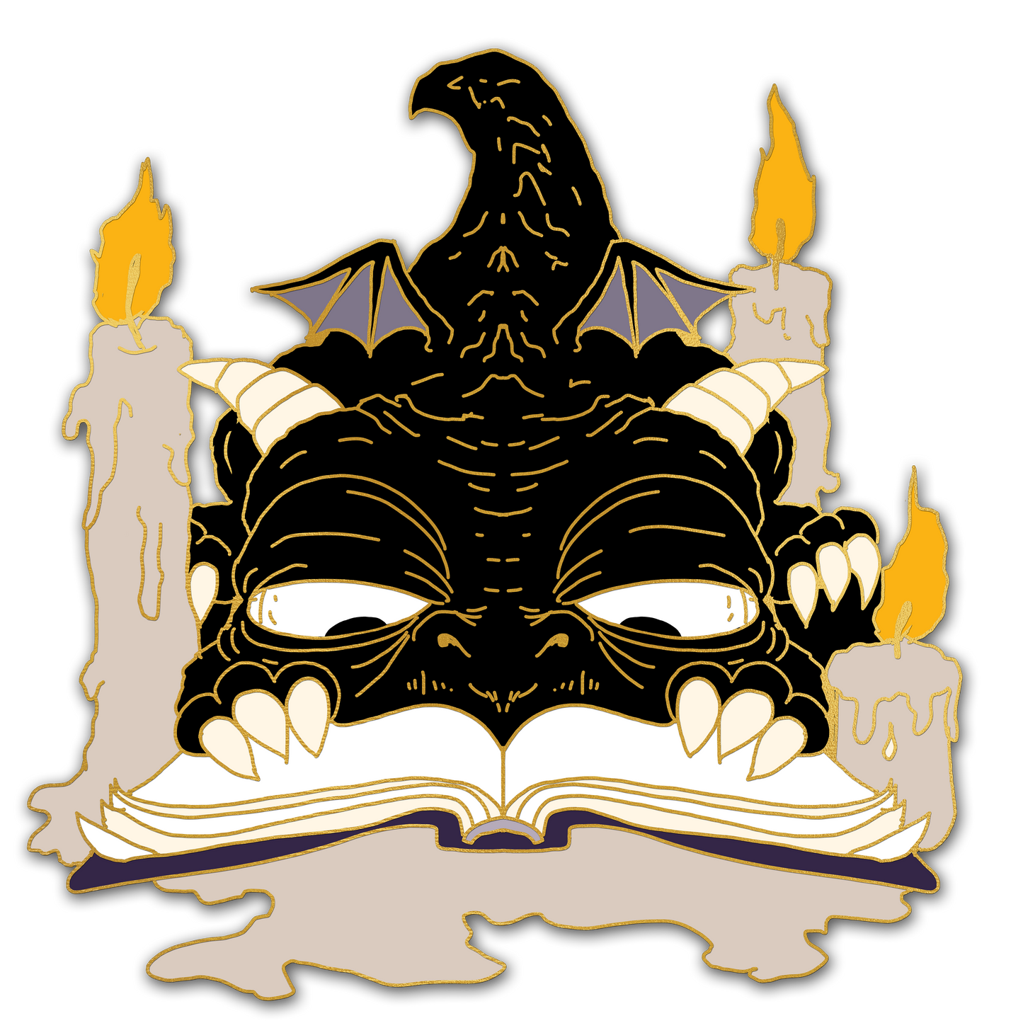 "One More Chapter" Derpy Dragon Pin