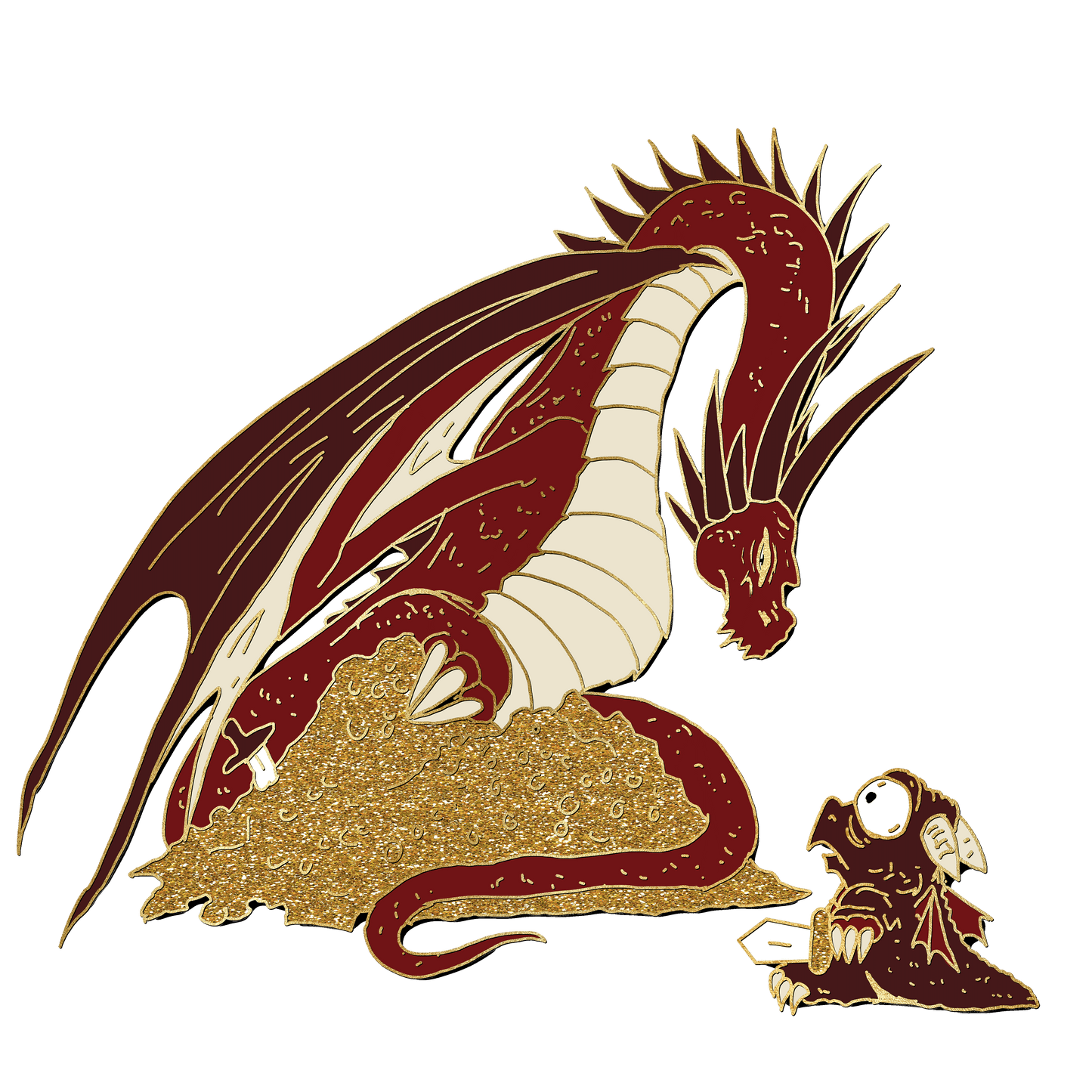 "Red Dragon Misadventure" Derpy Dragon Pin Ltd Ed. Set