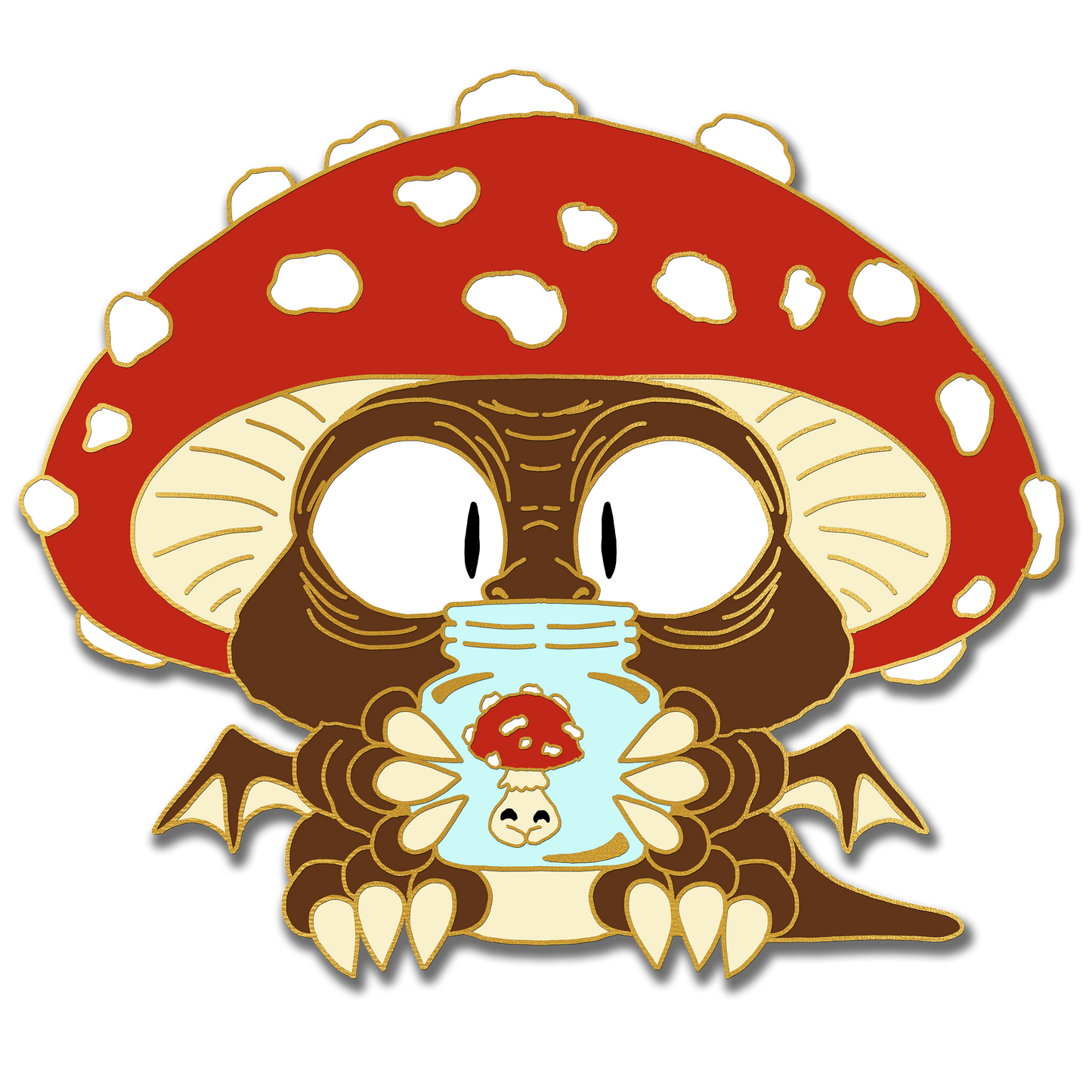 "Mushy" Derpy Dragon Pin