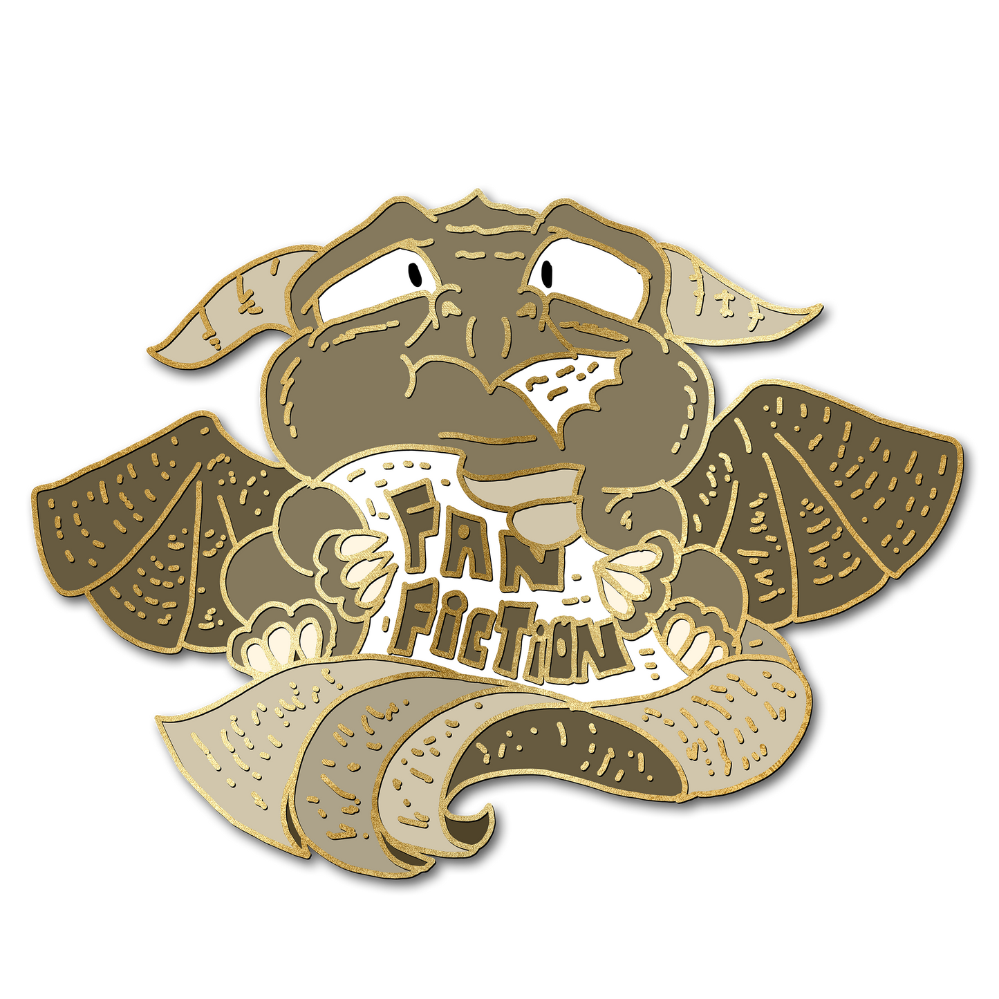 "Fan Fiction" Derpy Dragon Pin