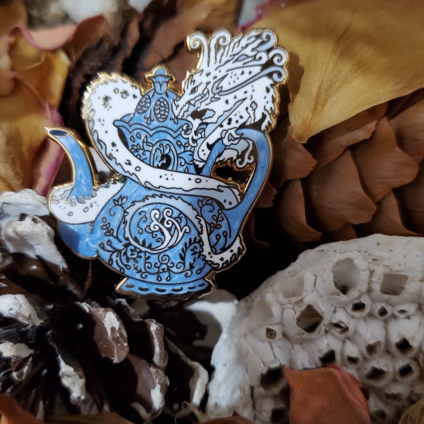 Tea dragon pin