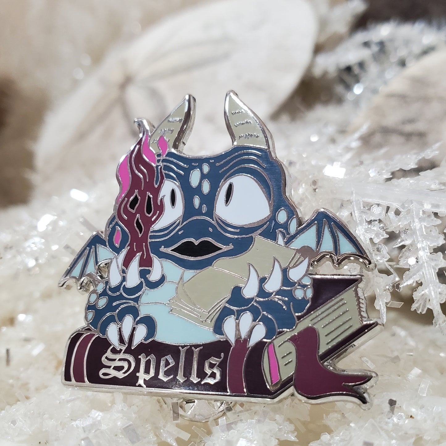 "Spells" Derpy Dragon Pin