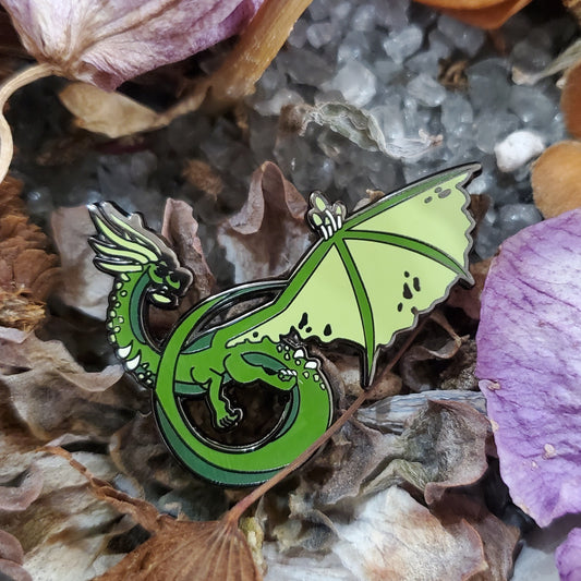 Forest dragon pin