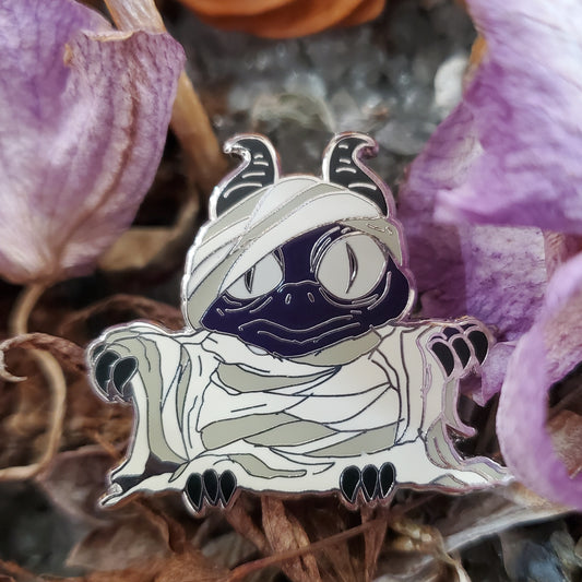 Black Mummy Derpy Dragon Pin