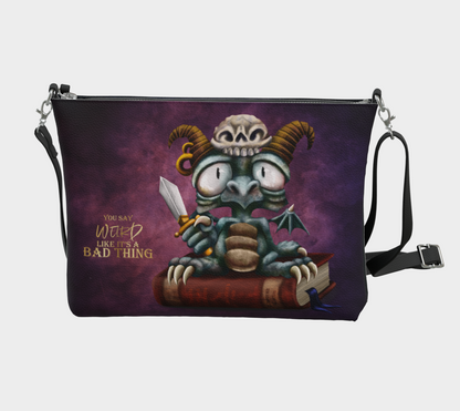 "Hard mode Weirdo" Derpy Dragon - vegan purse