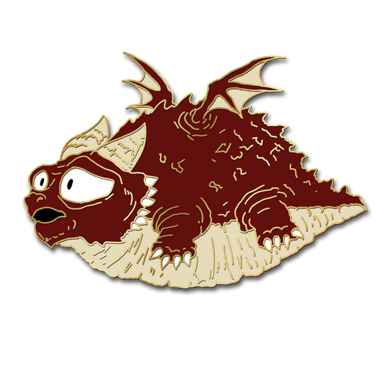 Chunky Red Derpy Dragon Pin