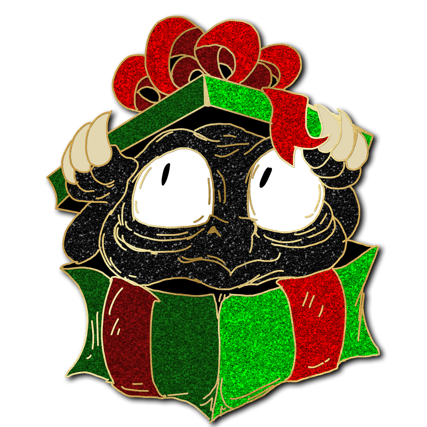 "Holiday Gift" Derpy Dragon Pin