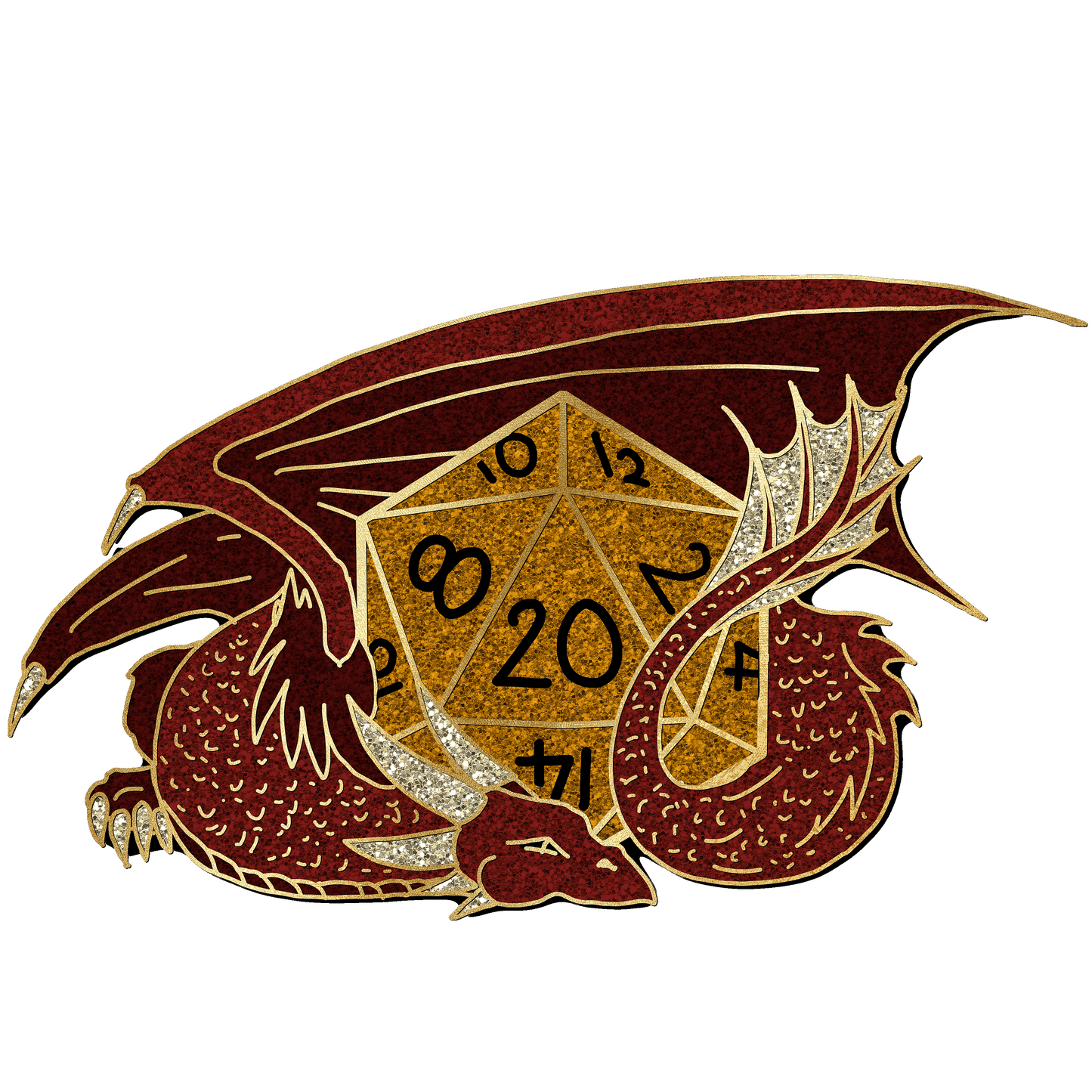 "Dice Hoarder" Red Dragon Pin