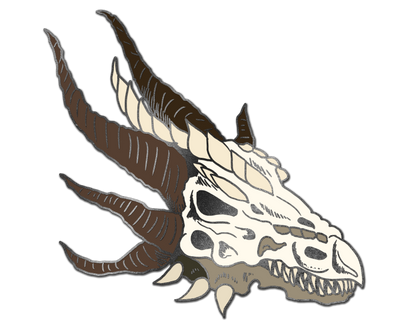 Adult Dragon Skull Pin