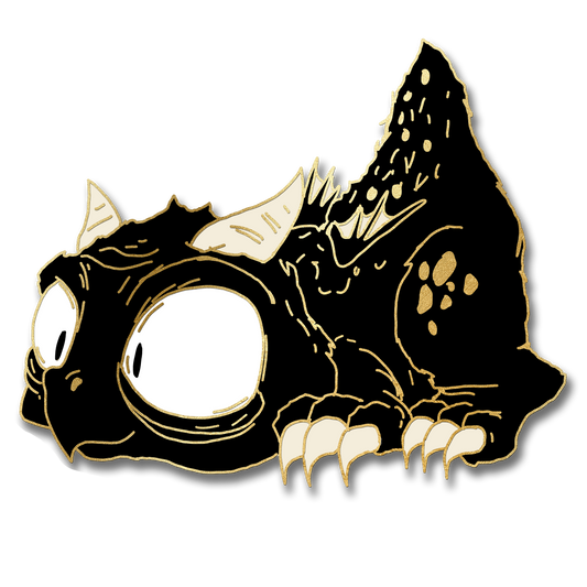 "Inky" Derpy Dragon Pin