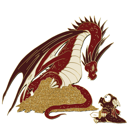 "Red Dragon Misadventure" Derpy Dragon Pin Ltd Ed. Set
