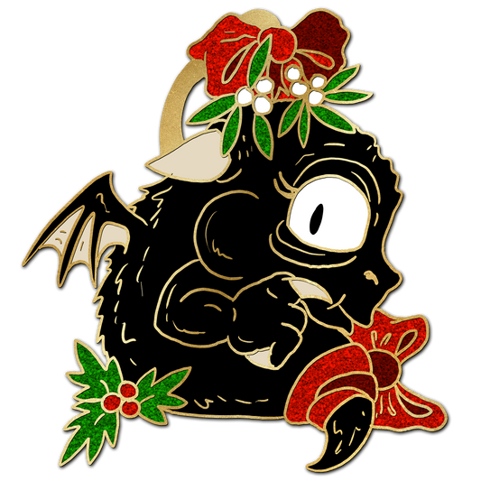 "Mistletoe" Derpy Dragon Pin