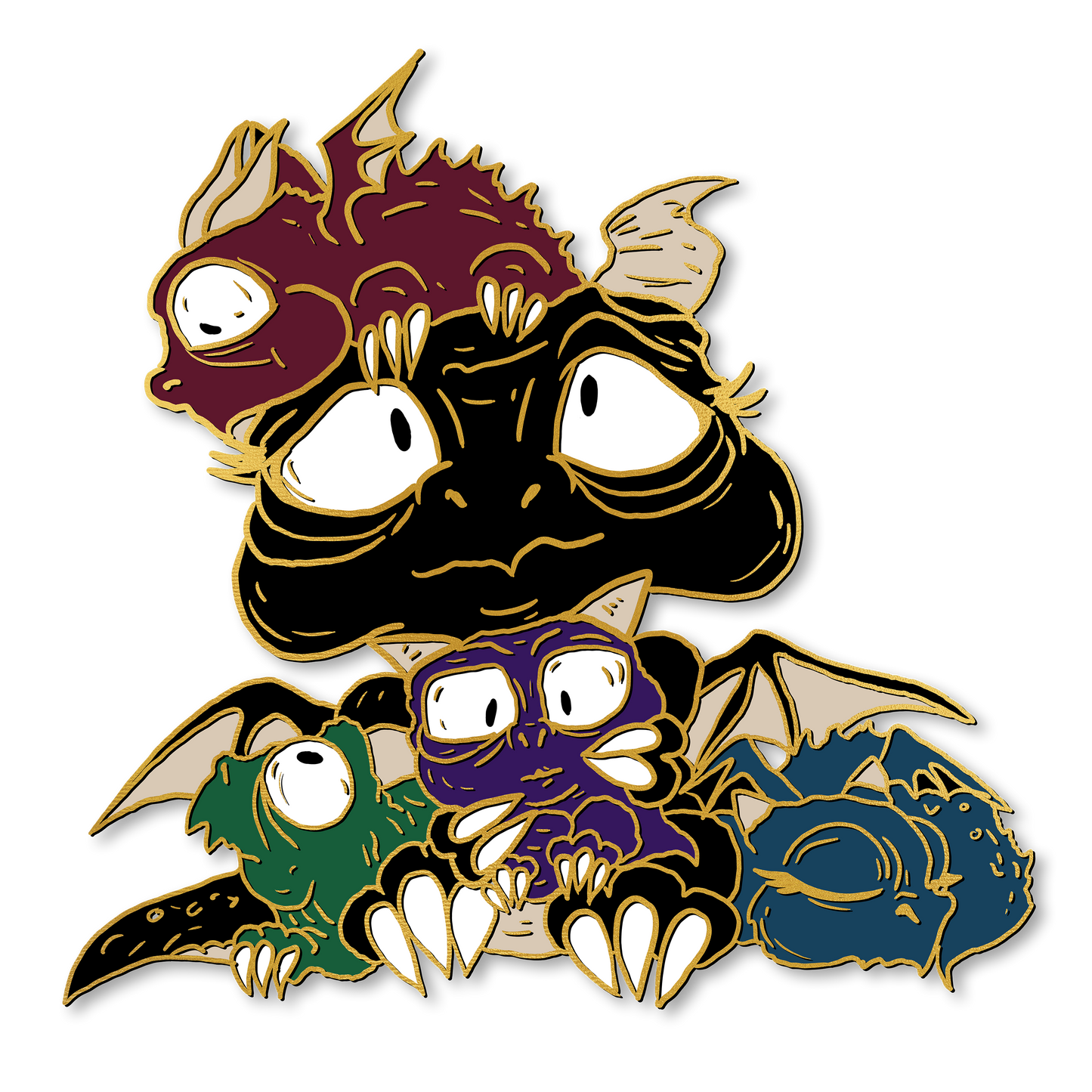 "Overwhelmed" Derpy Dragon Pin