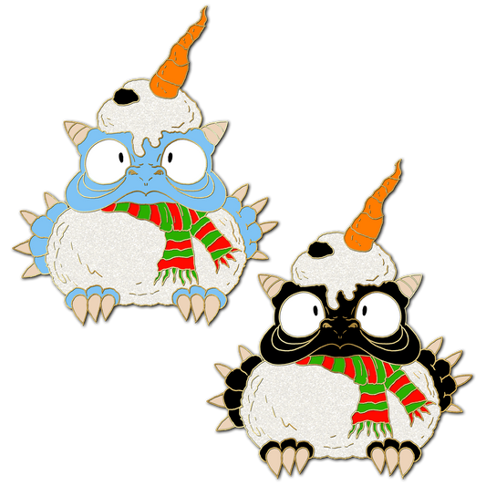 "Snowman" Derpy Dragon Pin