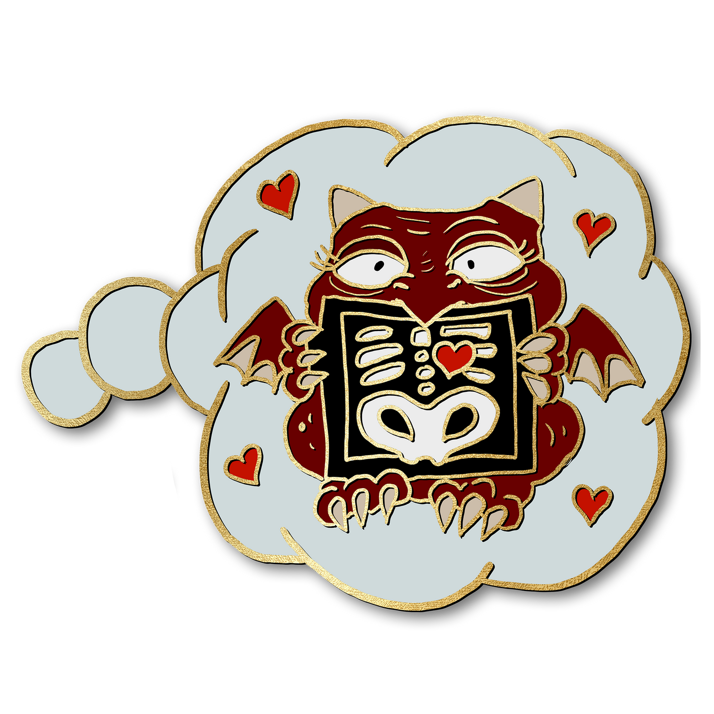 "X-Rated Derpy Dragon Reader" Pin