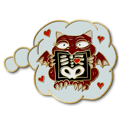 "X-Rated Derpy Dragon Reader" Pin