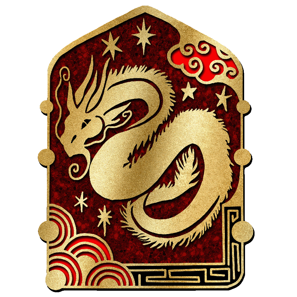 Year of the dragon pin