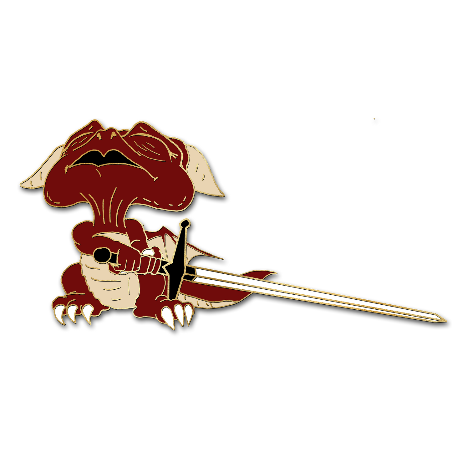 "Not Strong Enough" Derpy Dragon Pin