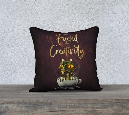 "Fueled by Creativity" Derpy Dragon Pillowcase