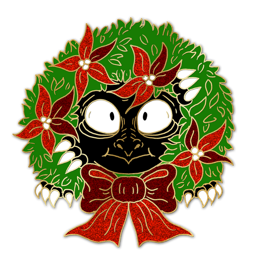 "Holiday Wreath" Derpy Dragon Pin