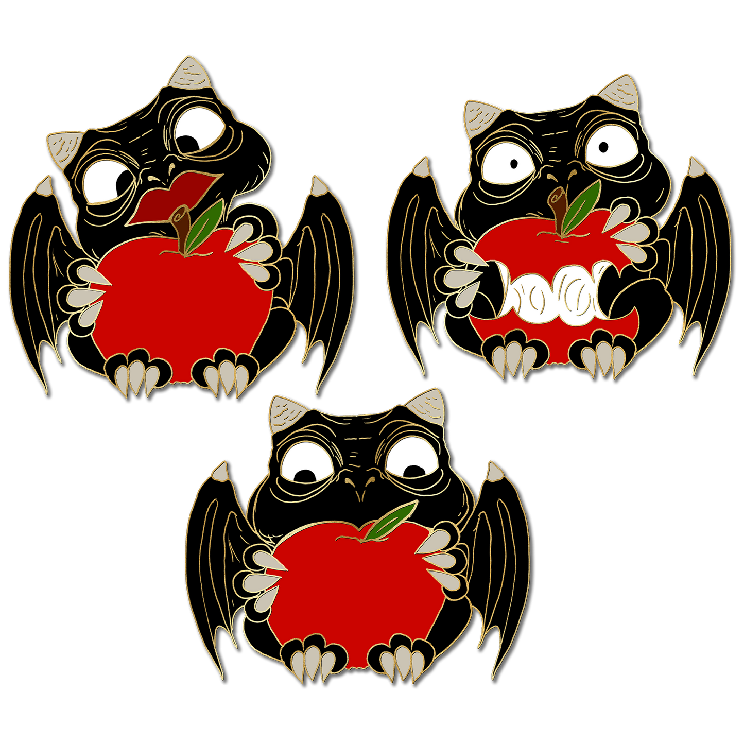 "Nom Nom Nom" Derpy Dragon Pin