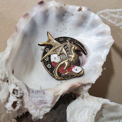 Moon Dragon - limited edition 3D pin