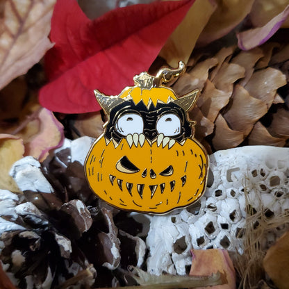 Pumpkin Derpy Dragon Pin