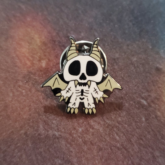 Skelly Derpy Dragon Pin