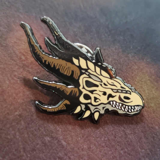 Adult Dragon Skull Pin