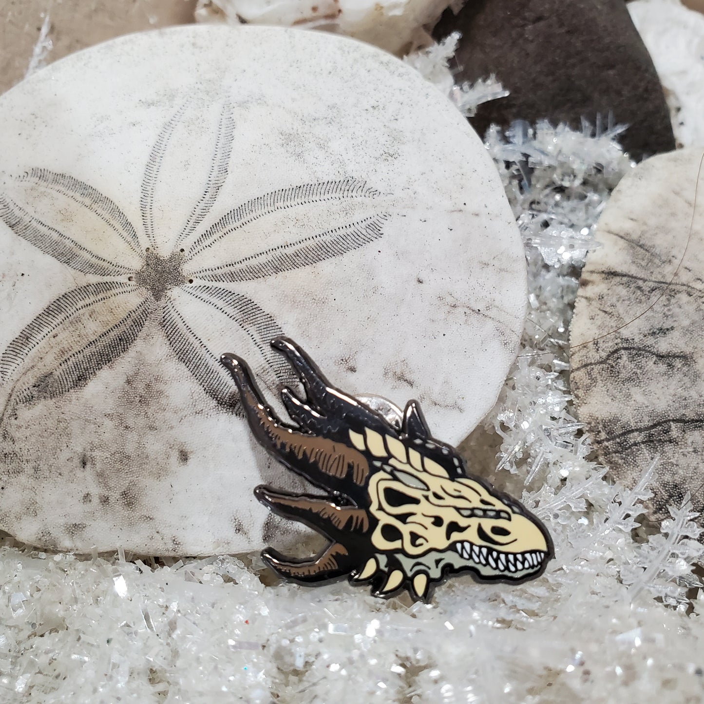 Adult Dragon Skull Pin