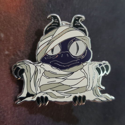 Black Mummy Derpy Dragon Pin