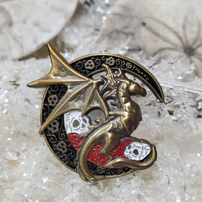 Moon Dragon - limited edition 3D pin