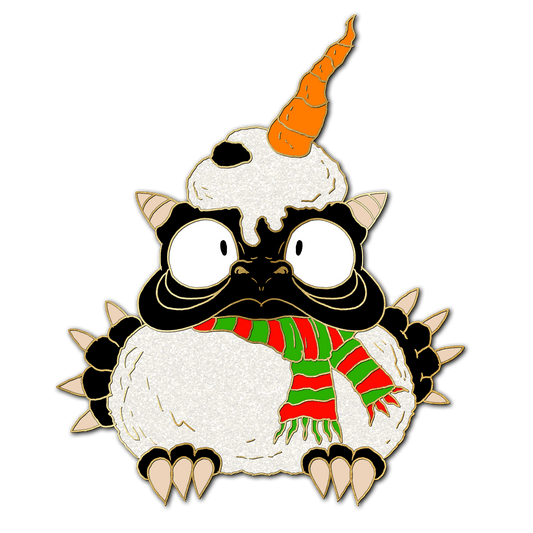 "Snowman" Derpy Dragon Pin