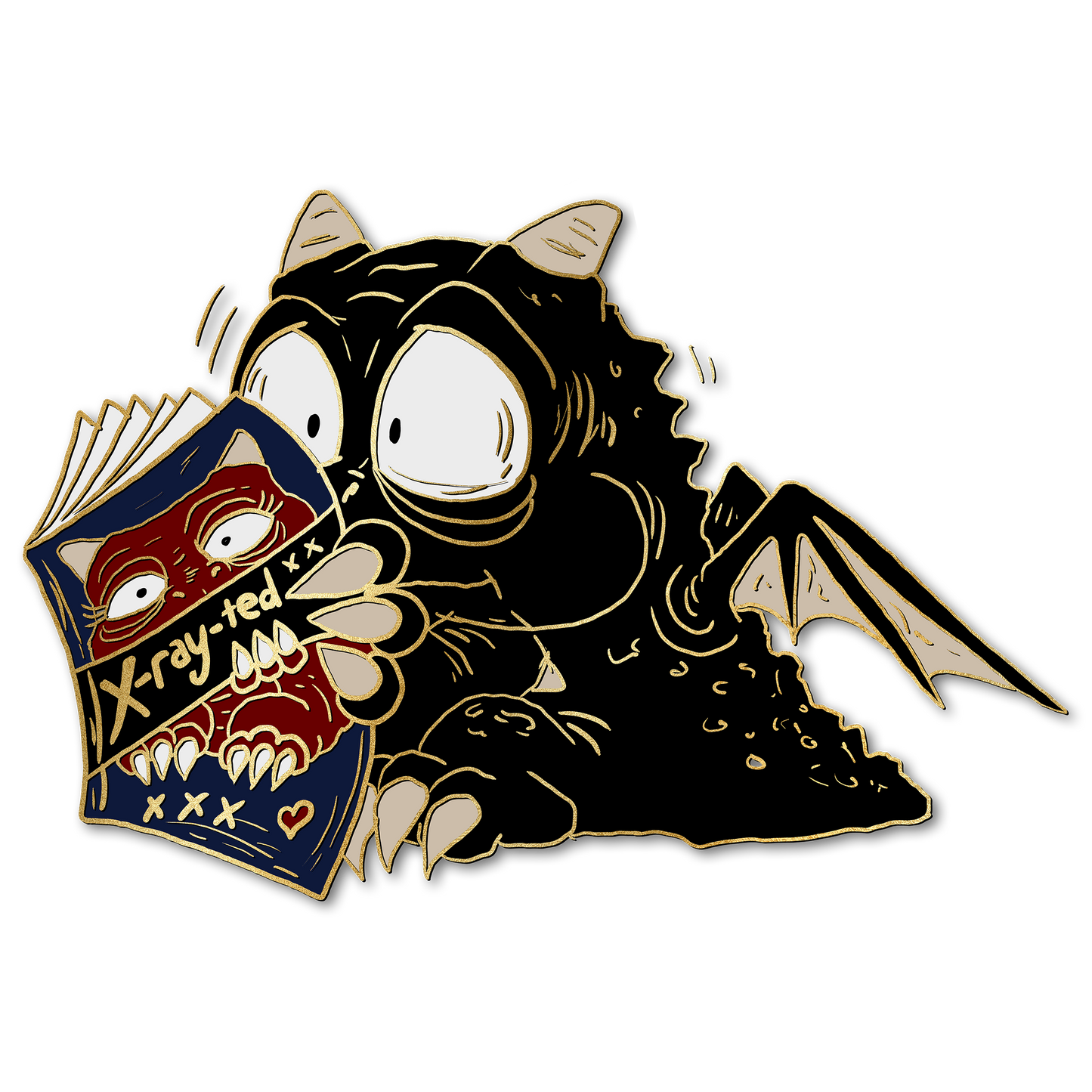 "X-Rated Derpy Dragon Reader" Pin
