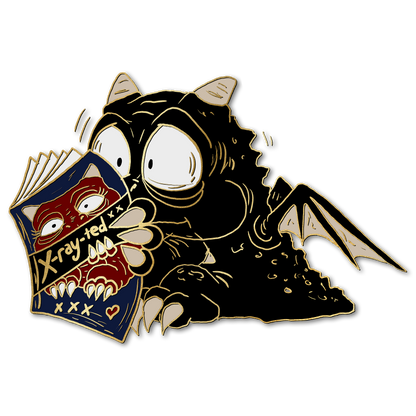 "X-Rated Derpy Dragon Reader" Pin