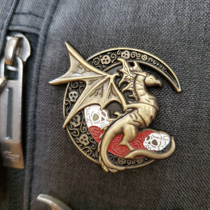 Moon Dragon - limited edition 3D pin